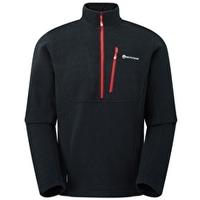 mens volt pull on half zip fleece black