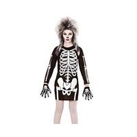 Medium Black Girls Skeleton Girl Costume