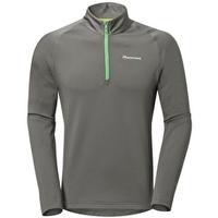 Mens Power Up Pull On Half Zip Fleece - Shadow