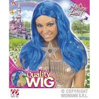Metallic Blue Ladies Fairy Wig With Stars
