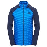 mens thermoball hybrid hoodie bomber blue
