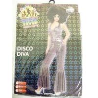 Medium Silver Ladies Disco Diva Costume