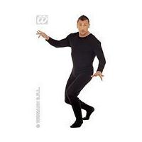 Mens Man Bodysuit Withsleeves Black Costume Extra Large Uk 46\