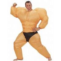 Mens Inflatable Bodybuilder Costume For Tv Cartoon & Film Fancy Dress