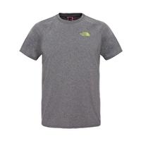 Mens SS North Faces Tee - Heather Grey