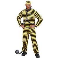 Mens XL Striped Convict Costume