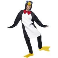 medium black white mens penguin costume