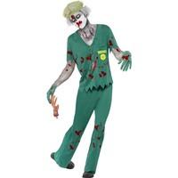 Men\'s Zombie Paramedic Fancy Dress Costume - Large