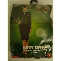 Medium Black Ladies Navy Officer Costume