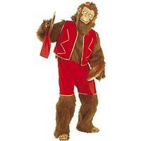 Mens Crazy Monkey Plush Costume For Animal Jungle Farm Fancy Dress