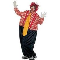 Mens Fat Clown Costume For Circus Fancy Dress