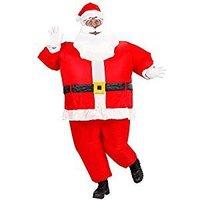 Mens Inflatable Santa Claus Costume For Father Christmas Fancy Dress