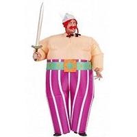 Mens Inflatable Viking Costume For Sparticus Roman Gladiator Fancy Dress