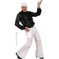 mens man size heavy fabric 70s pants white costume extra large uk 46 f ...