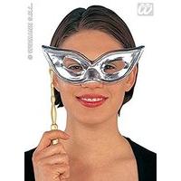 Metallic Eyemask With Stick Mardi Gras Masks Eyemasks & Disguises For