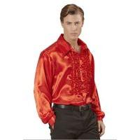 Medium/large Red Men\'s Ruffle Shirt