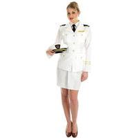 Medium White Ladies Naval Officer Costume