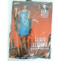 Medium Ladies Teal Flirty Flapper Costume