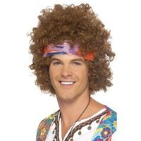 Men\'s 70s Afro Wig With Headscarf