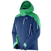 mens whitecliff gtx jacket midnight blue and real green