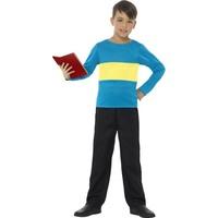 medium blue yellow stripe boys jumper