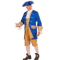Mens Colonial Man Blue/beige Costume Small Uk 38/40\