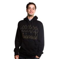 Mens Team Hooded Sweater // Black 70% cotton/30% polyester