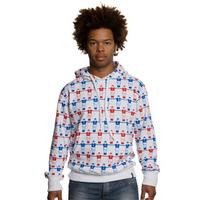 Mens Table Football Hooded Sweater // White 70% cotton/30% polye