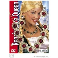 Medieval Queen Set Necklace/earrings Pearl Jewellery For Fancy Dress Costumes
