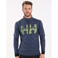 Mens HH Active Flow Half Zip - Deep Blue