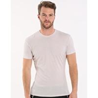 mens anatomica short sleeve crewe ivory white