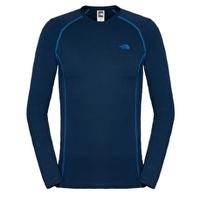 mens warm long sleeve crew neck cosmic blues