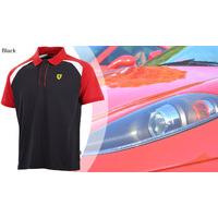 MENS RACE POLO BLACK SMALL