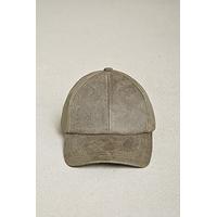 men faux leather baseball cap