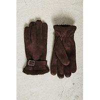 men faux shearling gloves