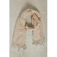 Men Fringed Houndstooth Scarf