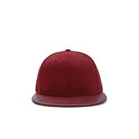 Men Faux Leather Snapback Hat