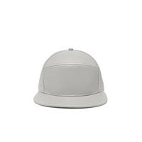 Men Faux Leather Panel Hat