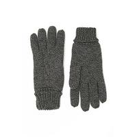 Men Marled Cable Knit Gloves