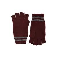 Men Striped Fingerless Gloves