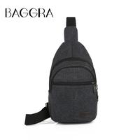 Men Sling Bag Canvas Cotton Solid Zipper Retro Casual Outdoor Travel Sport Chest Pack Messenger Bags