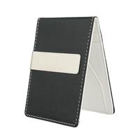 mens money clip faux leather slim wallet id credit card holder