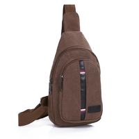 Men Crossbody Sling Chest Bag Canvas Striped Military Casual Travel Messenger Shoulder Bag