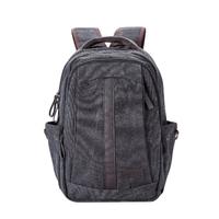 Men Canvas Backpack Shoulder Bag Zipper Casual School Bag Rucksack Handbag Laptop Travel Bag Black/Khaki