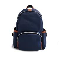 Men Women Nylon Backpack Earphone Pot Zipper Adjustable Strap Casual School Travel Shoulder Bag