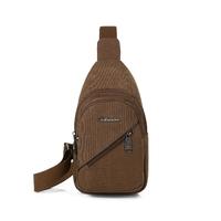 Men Canvas Chest Bag Adjustable Strap Zipper Durable Outdoor Sling Crossbody Shoulder Bag