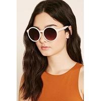 metal trim round sunglasses