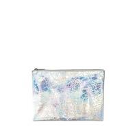 metallic makeup pouch