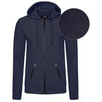 Mens Kevin Qutory Zip Up Hoodie in Navy