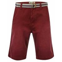 mens tokyo laundry armel oxblood shorts with belt